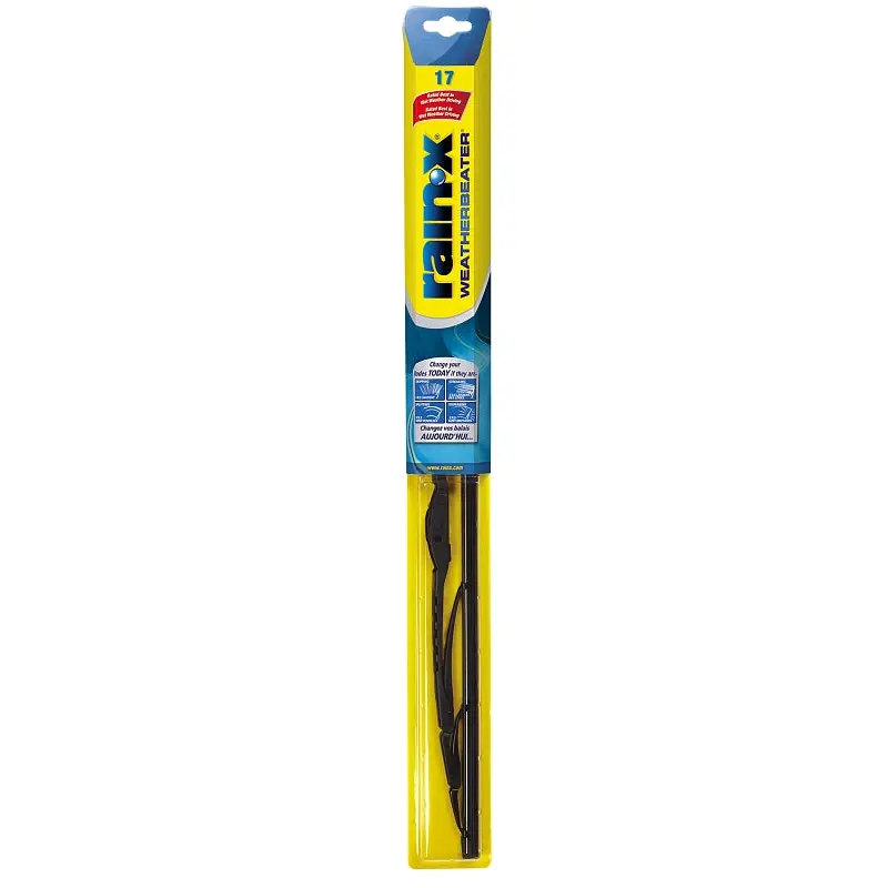 Rain-X Weatherbeater 79817 Wiper Blade, Spine Blade, 17 in L Blade, Rubber/Steel