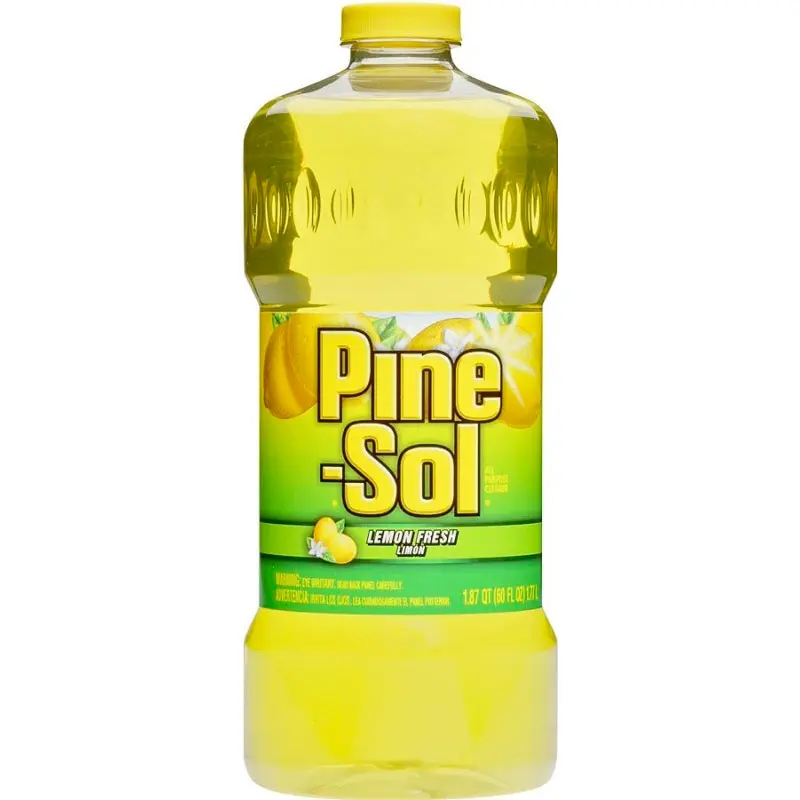 Pine-Sol 40239 All-Purpose Cleaner, 60 oz Bottle, Liquid, Fresh Lemon, Yellow