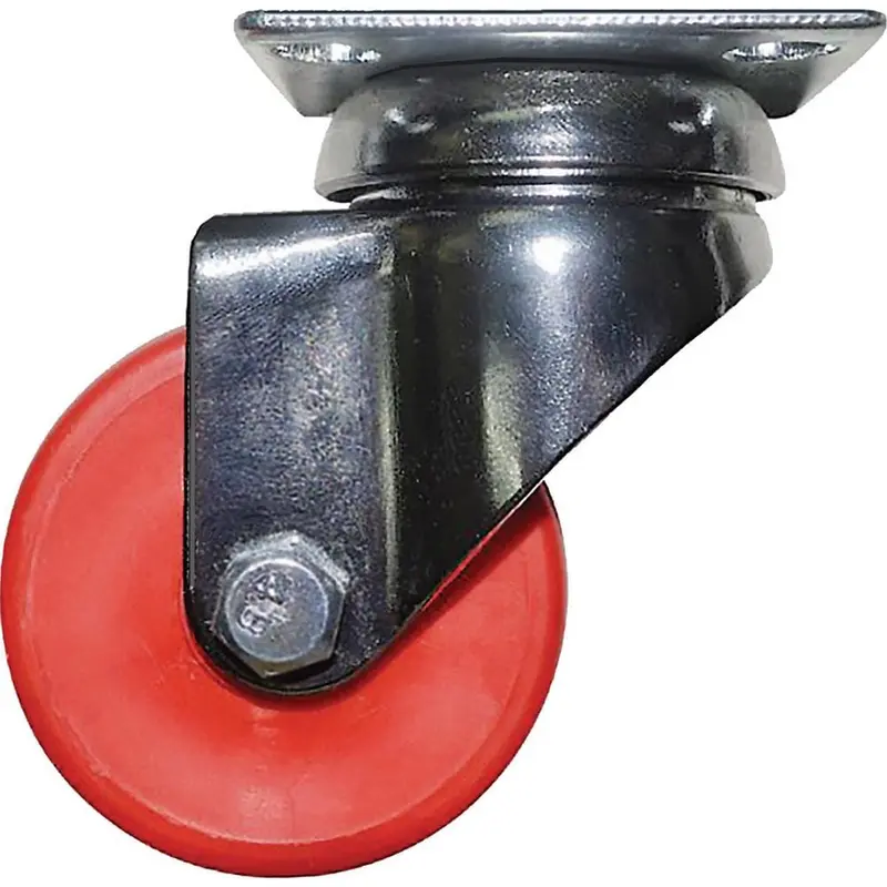 2 in. Cherry Red Swivel Caster with 88 lbs. Load Capacity (4-Pack)