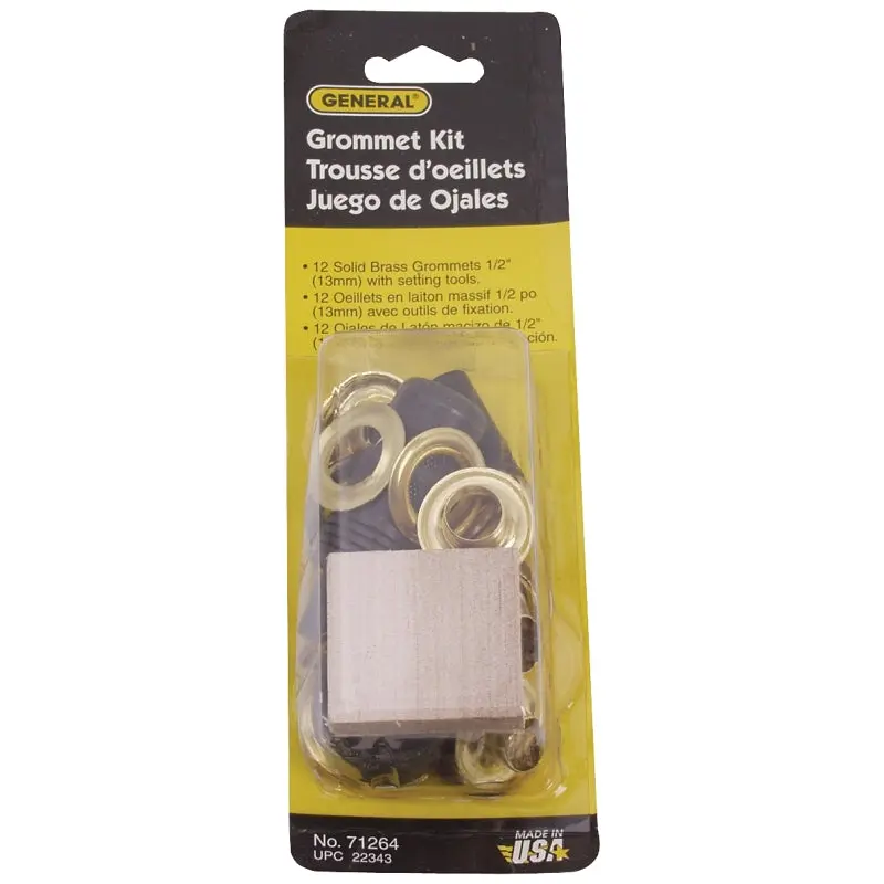 General 71264 Grommet Kit, Brass, Black Oxide