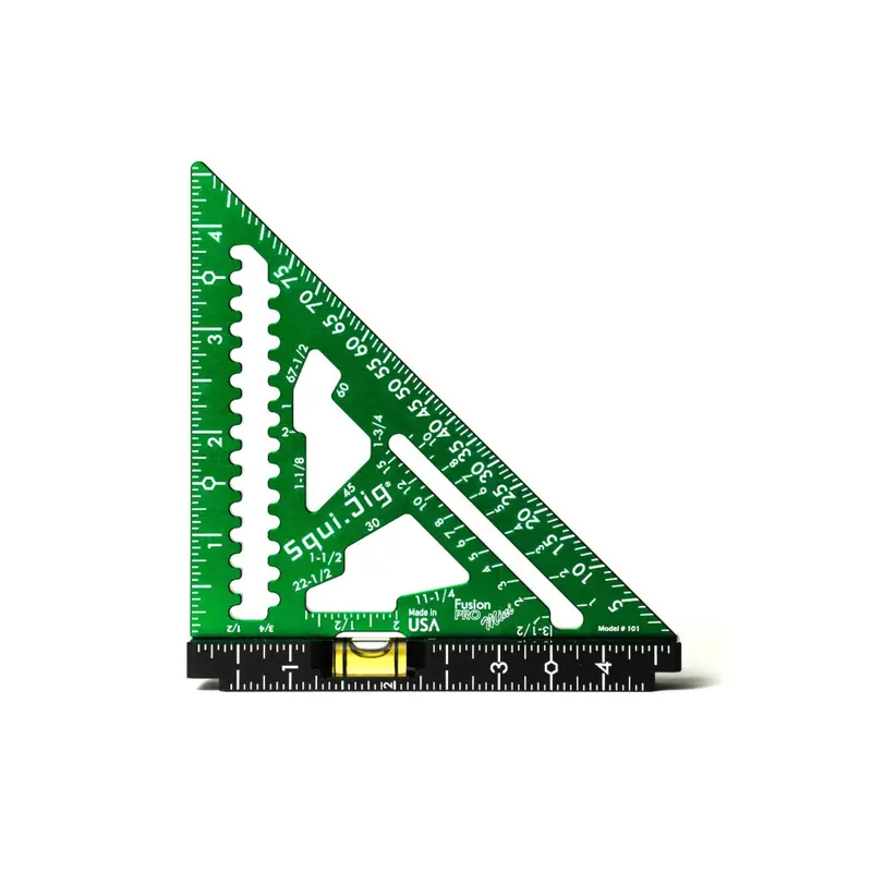 Squi.Jig Green Fusion 4.5 inch Mini Pro Square - 3/16" Heel