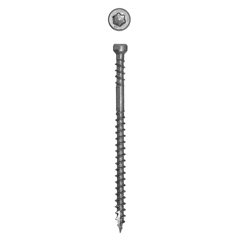 GRK Fasteners PHEINOX Series 36079 Screw, 2-1/2 in L, W-Cut Thread, Recessed Star Drive, Zip-Tip Point, Steel, 500 PK