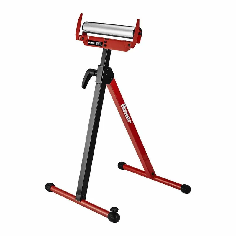 BAUER 250 lb. Capacity Adjustable Roller Stand with Edge Guide