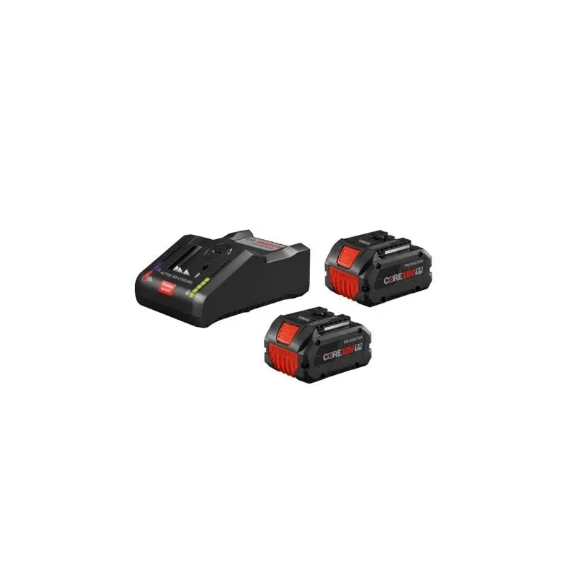 Bosch GXS18V-13N24 18V CORE18V Performance Starter Kit with (2) CORE18V 8.0 Ah PROFACTOR Performance Batteries and (1) GAL18V-160C 18V Lithium-Ion Battery Turbo Charger