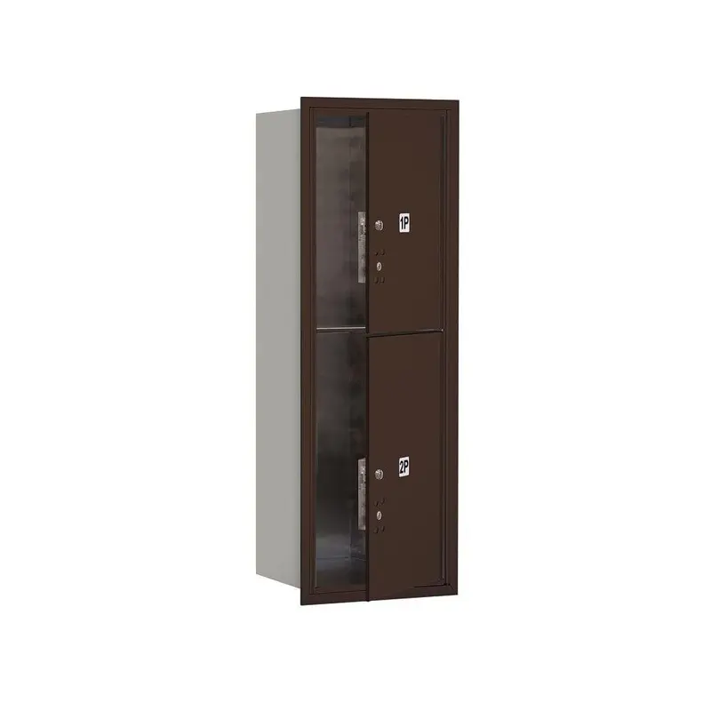 3700 Series 41 in. 11 Door High Unit Parcel Locker 2 PL5's 4C Private Front Loading Horizontal Mailbox in BronzeAluminum / 60.0