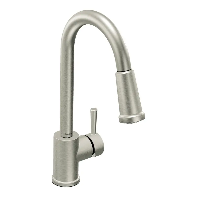 Level Chrome one-handle high arc pulldown kitchen faucetChrome