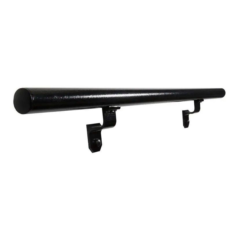8 ft. Textured Black Aluminum Round Straight Hand Rail KitWhite / 10 / 6.5 in