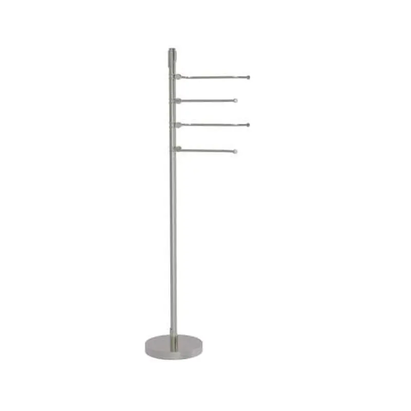 Allied Brass Tribecca Satin Nickel Freestanding Towel Rack