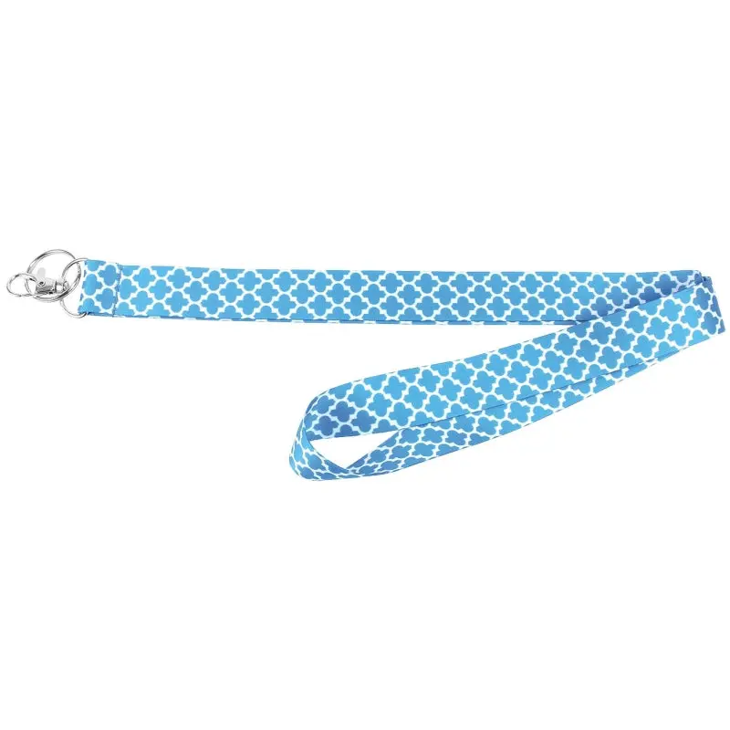 Hy-Ko 2GO Series LAN-117 Lanyard, 1 in W, Nylon, Blue, Clip End