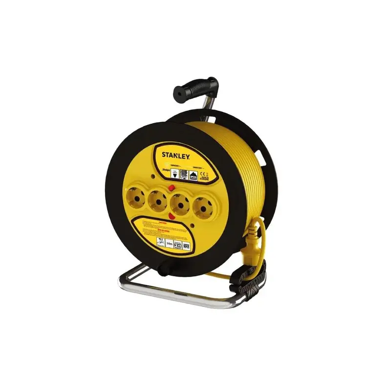 Stanley 40M Cable Reel 3x1.5mm with 4 Sockets | SXECFL2QBVE