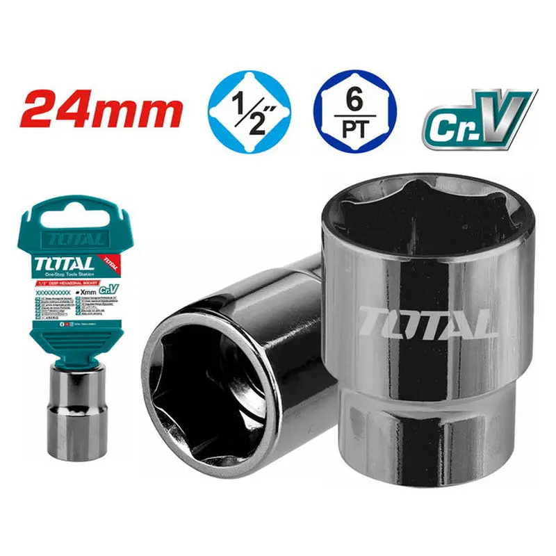 TOTAL Hexagonal Socket 1/2" 24mm (THTST12241)