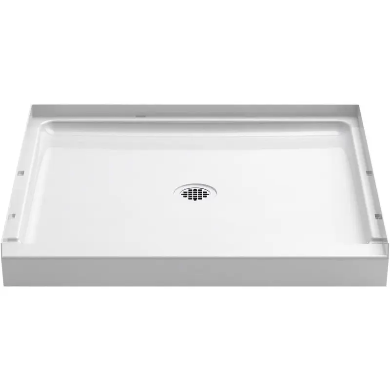 36 in. x 34 in. Single-Threshold Shower Base with Center Drain in White