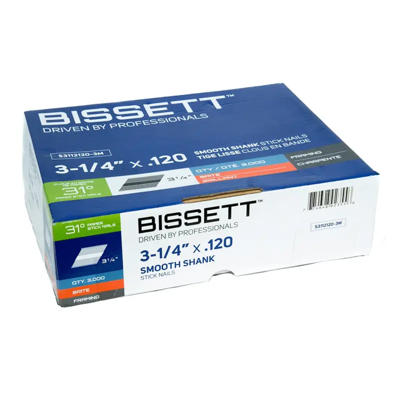 BISSETT S3112120-3M BISSETT STRIP NAILS 3-1/4 PAPE