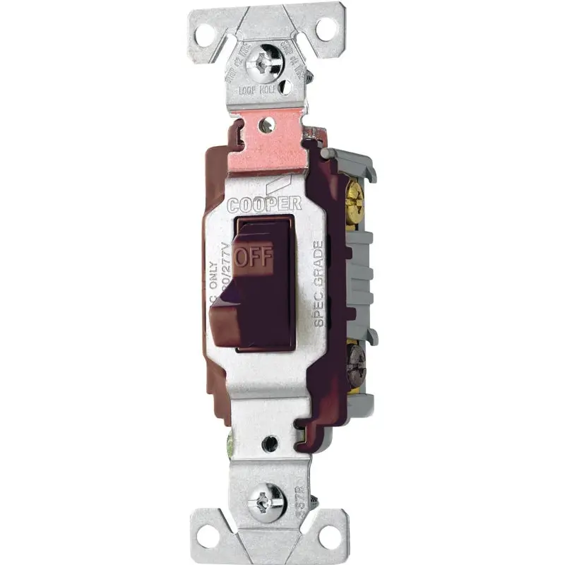 Eaton Wiring Devices CS320B Toggle Switch, 20 A, 120/277 V, 3 -Position, Screw Terminal, Nylon Housing Material