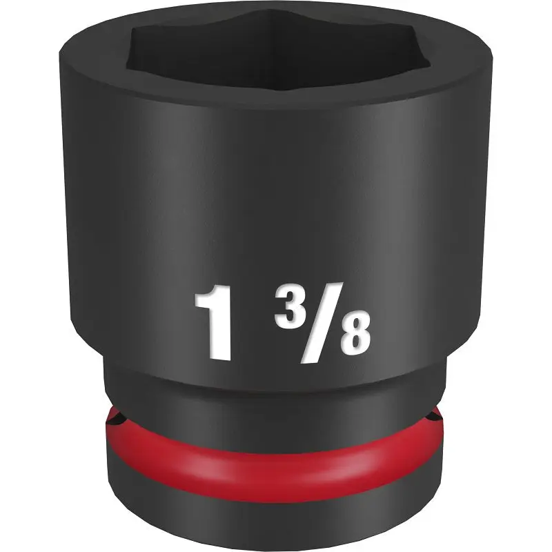 Milwaukee SHOCKWAVE Impact Duty Series 49-66-6313 Shallow Impact Socket, 1-3/8 in Socket, 3/4 in Drive, Square Drive
