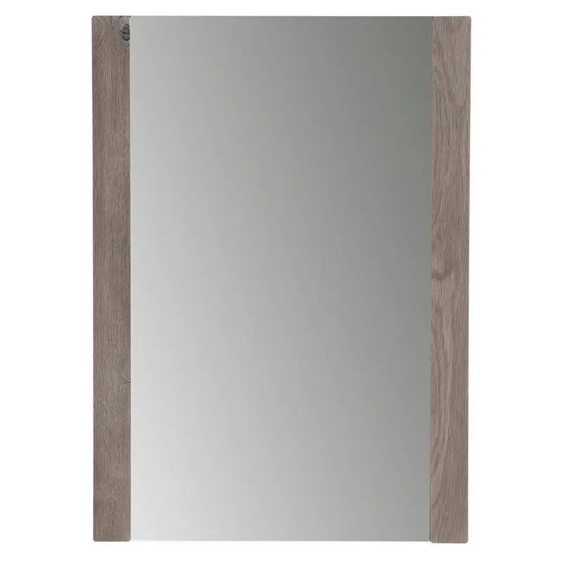 20 in. W x 28 in. H Framed Rectangular Bathroom Vanity Mirror in White Washed OakCharcoal / 10