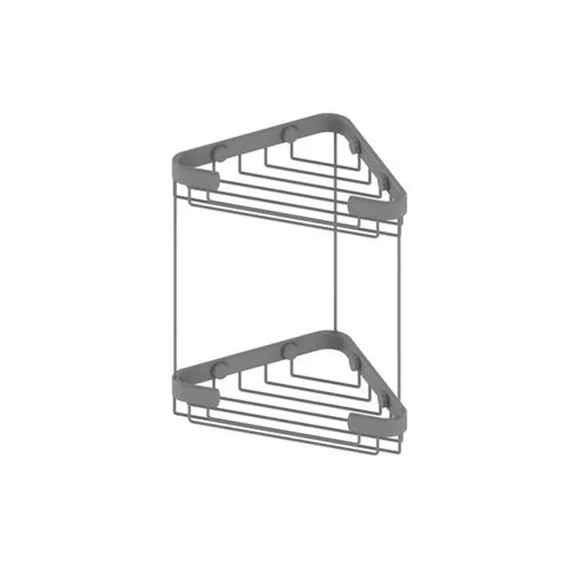 Allied Brass 1.7-in H Screw Mount Solid Brass Matte Gray Hanging Shower Caddy