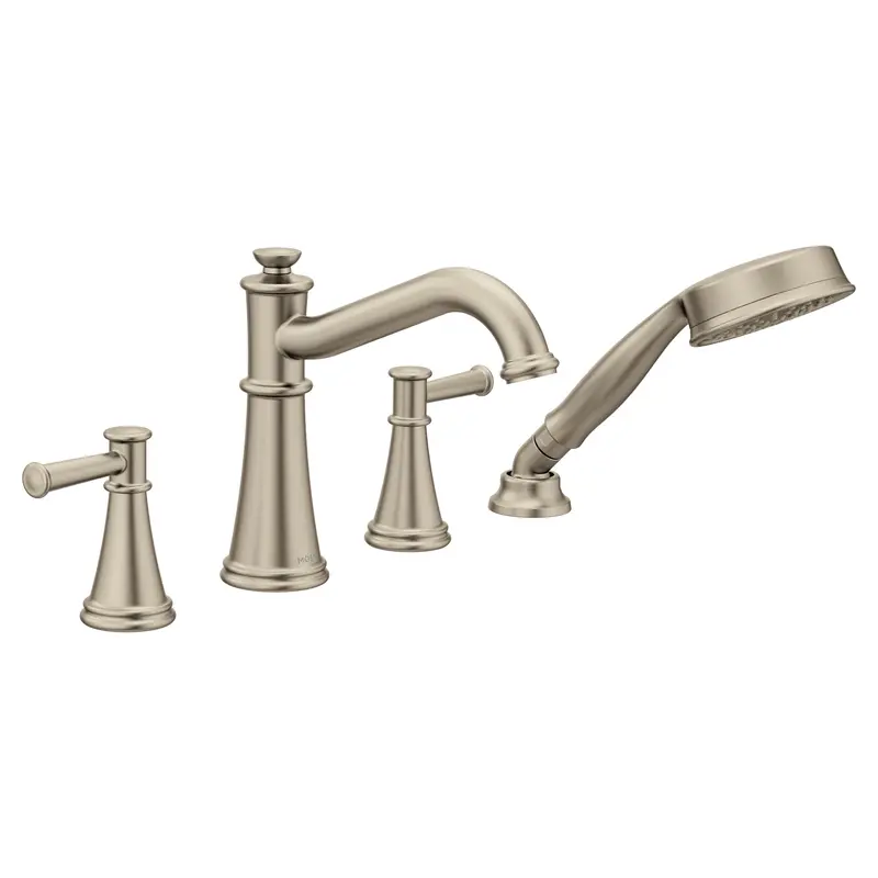 Belfield Chrome Two-Handle Diverter Roman Tub Faucet including Handheld ShowerChrome