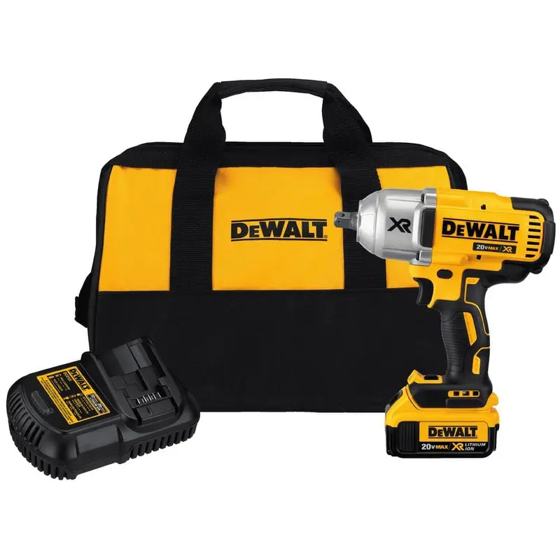 20-Volt MAX XR Cordless Brushless High Torque 1/2 in. Impact Wrench w/ Detent Pin Anvil,Battery 4.0Ah,Charger & Tool Bag