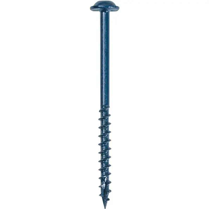 Kreg Blue-Kote SML-C250B-50 Pocket-Hole Screw, #8 Thread, Coarse Thread, Maxi-Loc Head, Square Drive, Carbon Steel, 50/PK