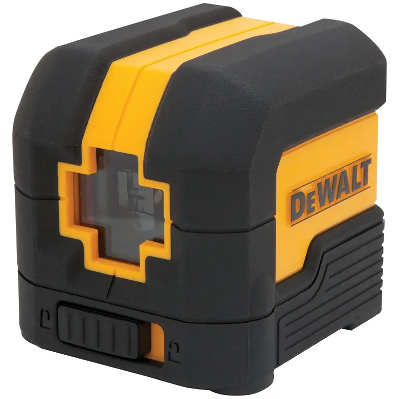 DeWALT DW08802-QU Cross Line Laser Level, 40 ft, 1/4 in Accuracy, 2-Beam, Red Laser