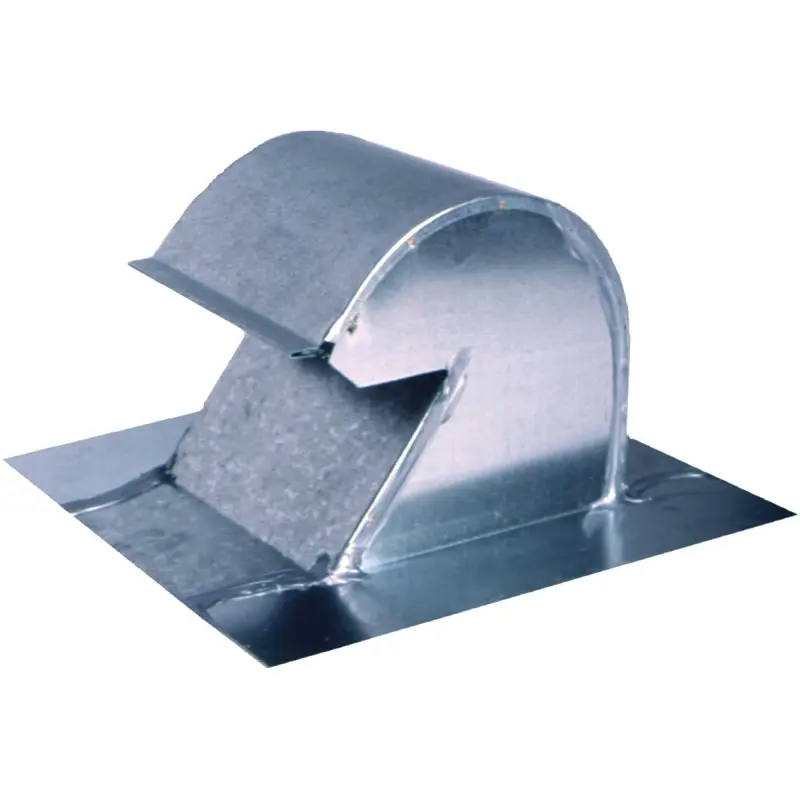Master Flow GNV10 Gooseneck Vent, 10 in OAL, 10 in OAW, Steel, Mill, Galvanized