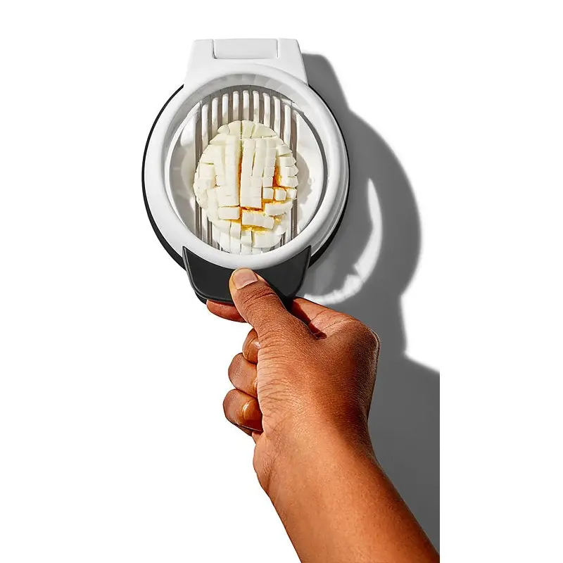 Oxo 1271080V1 Egg Slicer, Stainless Steel Blade, White, Dishwasher Safe
