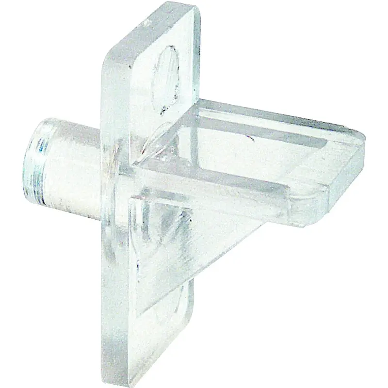 Prime-Line U 10136 Shelf Support Peg 5 lb, Plastic, Clear, Wall Mounting, 8/PK