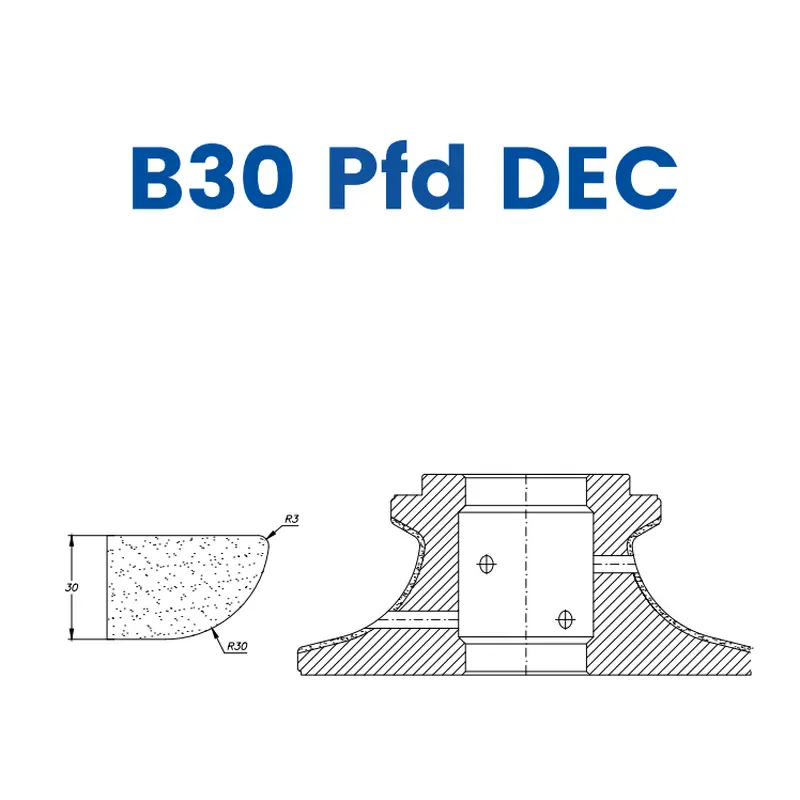 B30 PFD DEC (30mm Closed Demi Bullnose - Line 60 (Bore 35))EHS Kit (All materials high speed) / Breaker
