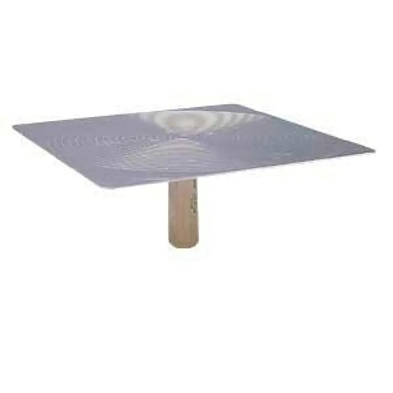 Hyde Richard Series 705 Drywall Hawk, 13 in L Blade, 13 in W Blade, Aluminum, Comfortable Handle, Wood Handle