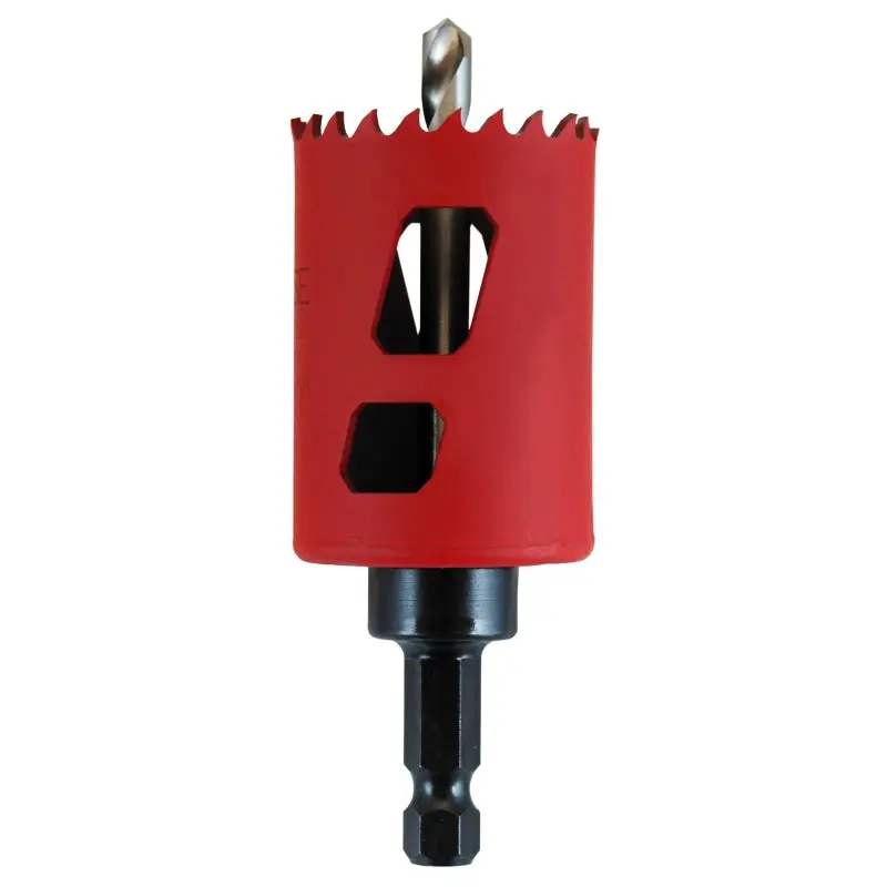 MORSE MHSA22C Hole Saw, 1-3/8 in Dia, 1-15/16 in D Cutting, 3/8 in Arbor, 4/6 TPI, HSS Cutting Edge