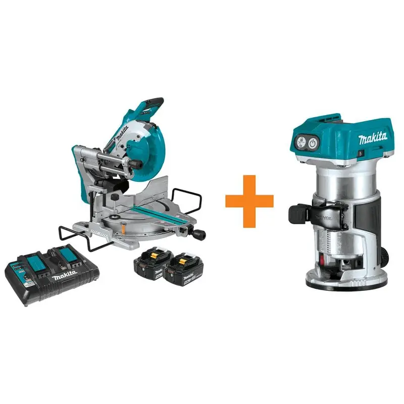 18-Volt X2 LXT Lithium-Ion Brushless Cordless 10 in. Dual-Bevel Sliding Compound Miter Saw 5.0 Ah with BONUS Router60.2 / each