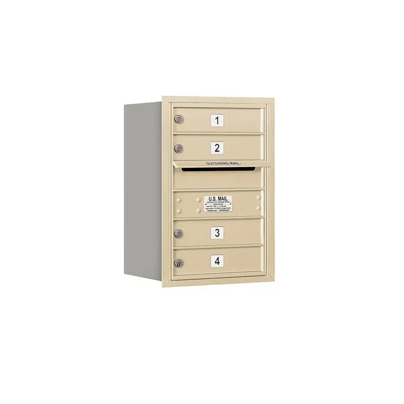 3700 Horizontal Series 4-Compartment Recessed Mount Mailbox