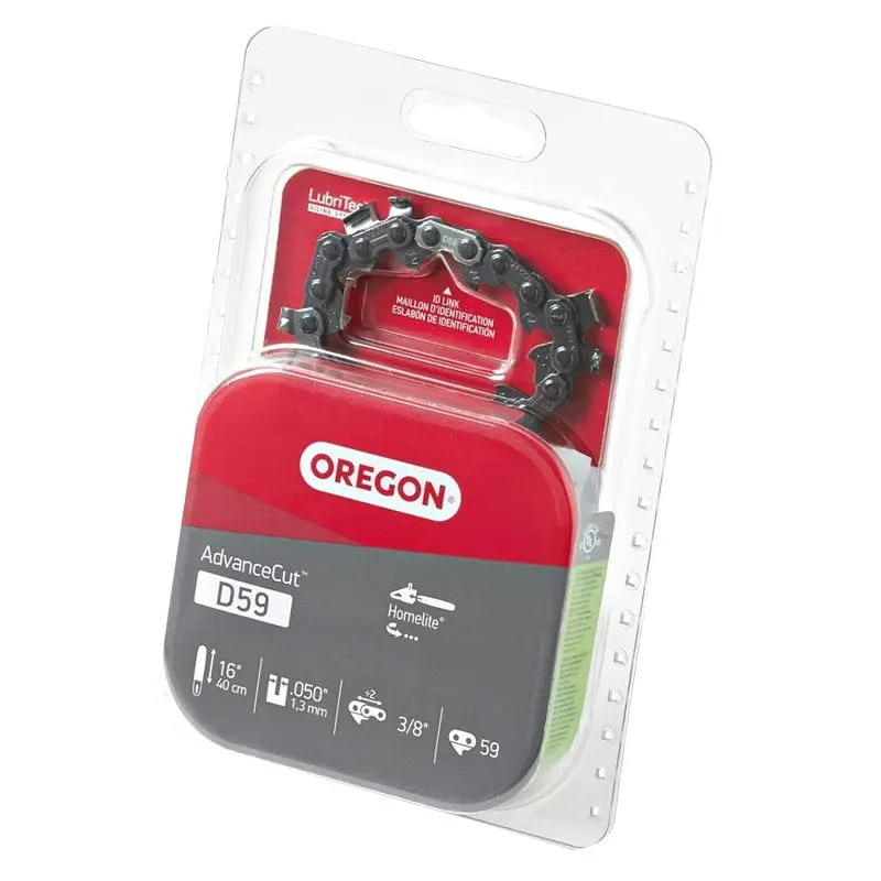 Oregon D59 Chainsaw Chain, 16 in L Bar, 0.05 Gauge, 3/8 in TPI/Pitch, 59-Link