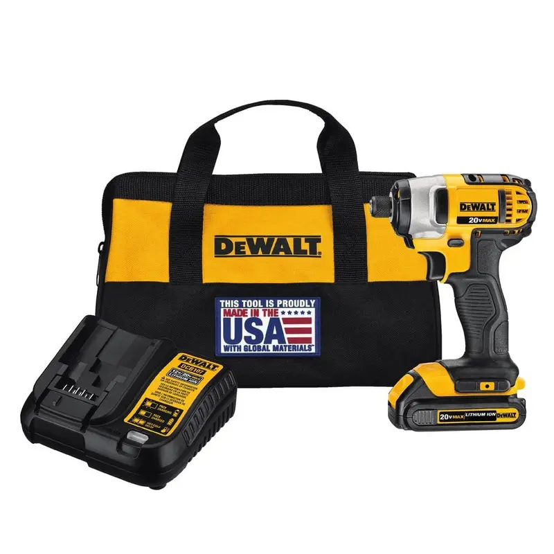 20-Volt MAX Lithium-Ion Cordless 1/4 in. Impact Driver with (1) 20-Volt Battery 1.3Ah, Charger and Tool Bag5.58 / each