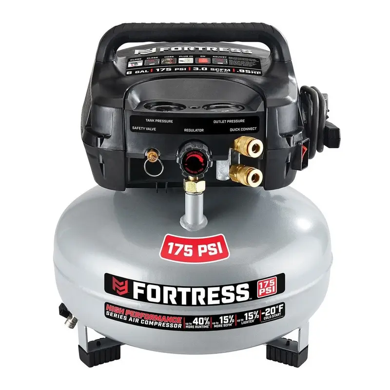 6 gallon 175 PSI   High Performance Hand Carry Jobsite Air Compressor