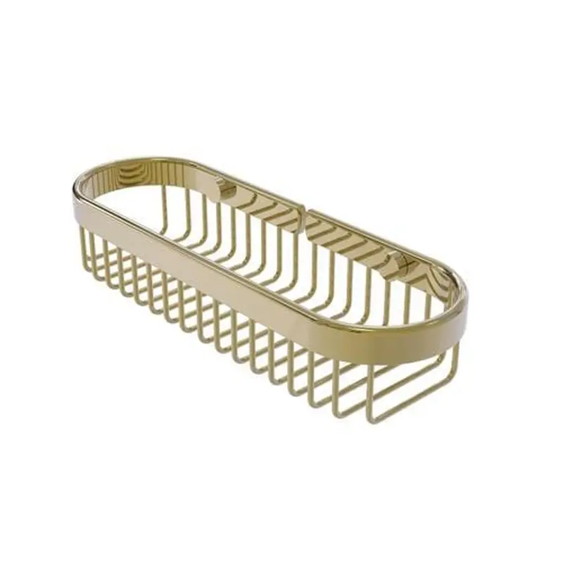 Allied Brass Oval Toiletry Wire Basket in Unlacquered Brass