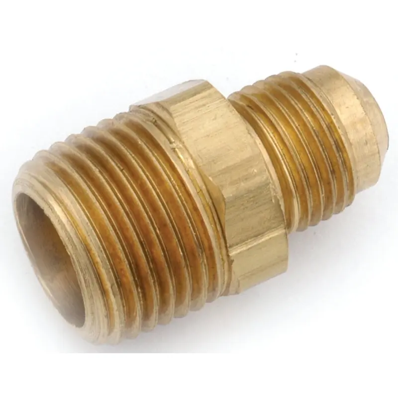 Anderson Metals 754048-0804 Tube Connector, 1/2 x 1/4 in, Flare x MPT, Brass
