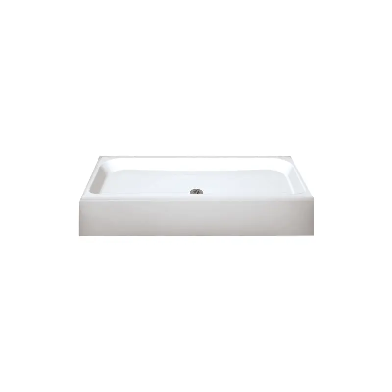 Maax Finesse Series 105624-000-002 Shower Base, 48 in L, 32 in W, 7 in H, Fiberglass, White, Alcove Installation