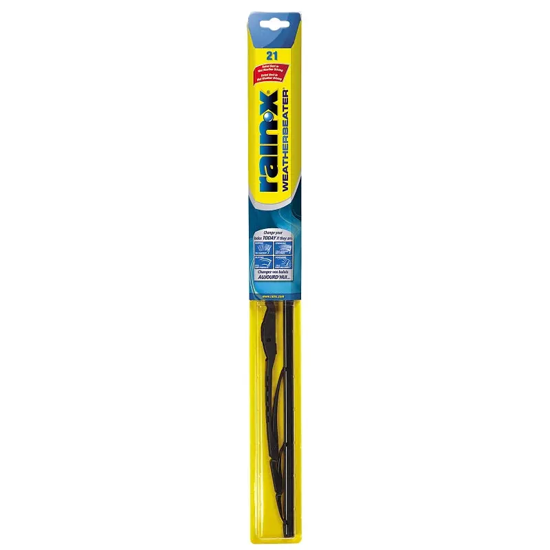 Rain-X Weatherbeater 79821 Wiper Blade, Spine Blade, 21 in L Blade, Rubber/Steel
