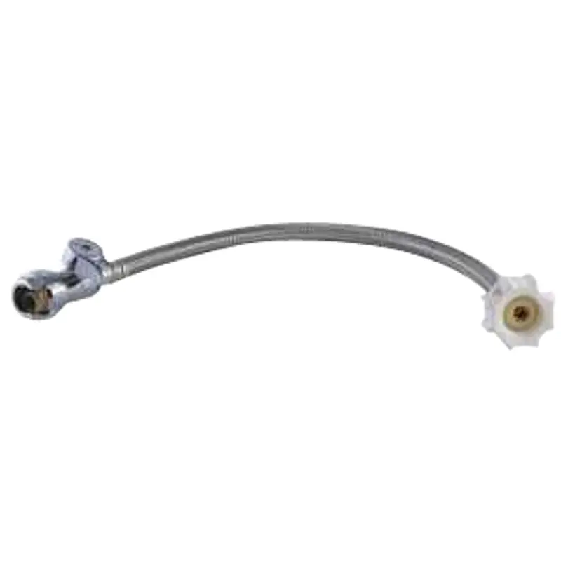 SharkBite 24686 Toilet Connector, Flexible, 1/2 in Inlet, Push-To-Connect Inlet, 7/8 in Outlet, Push Outlet, 16 in L