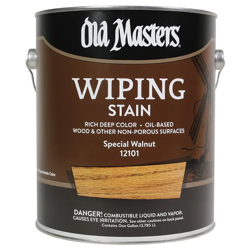 Old Masters 12101 Wiping Stain, Special Walnut, Liquid, 1 gal, Can
