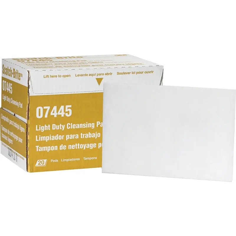 Scotch-Brite 7445 Hand Pad, 9 in L, 6 in W, Super Fine, Aluminum Silicate Abrasive