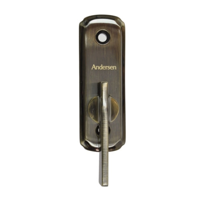 Andersen Newbury Style Gliding Door Thumb Latch in Antique Brass