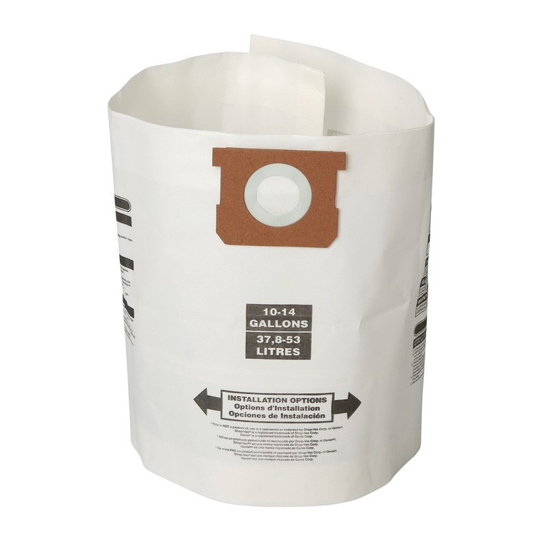 Craftsman CMXZVBE38768 General-Purpose Vacuum Dust Collection Bag, 10 to 14 gal Capacity, Disposable
