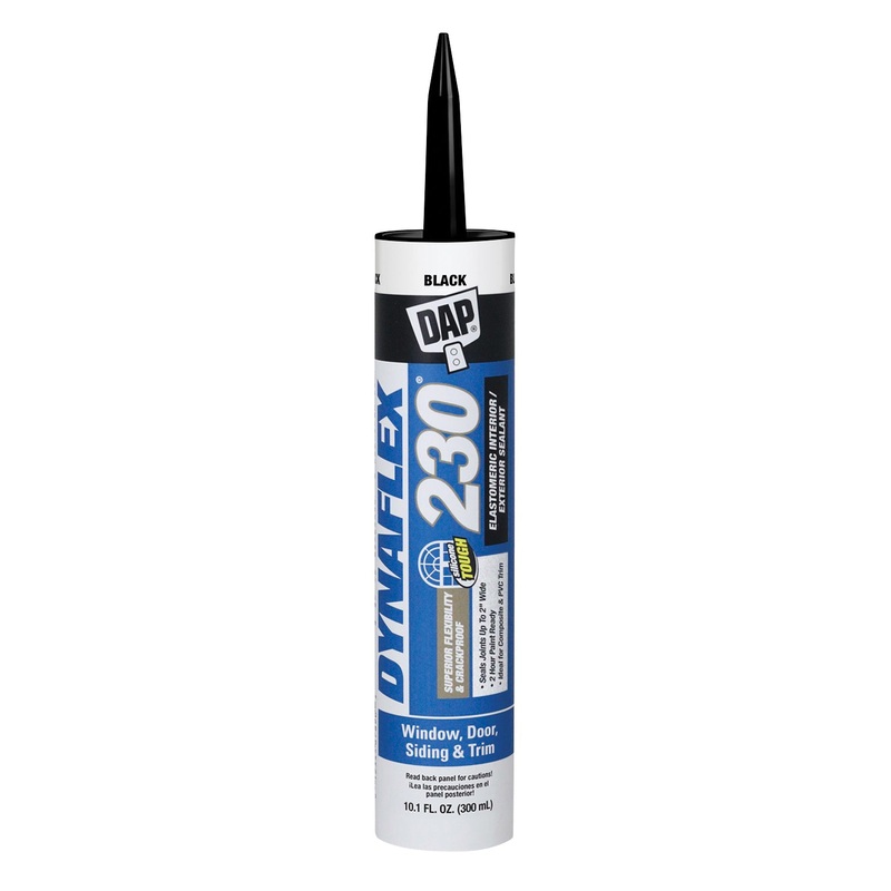 DYNAFLEX 230 18280 Premium Elastomeric Sealant, Paste, Black, Very Mild, Acrylic Polymer Base, 24 hr Curing, 10.1 fl-oz