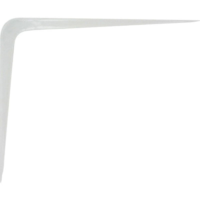 HARDWARE ESSENTIALS 852017 Shelf Bracket, 10 in L, 12 in W, Steel, Coated, White, 100 lb Weight