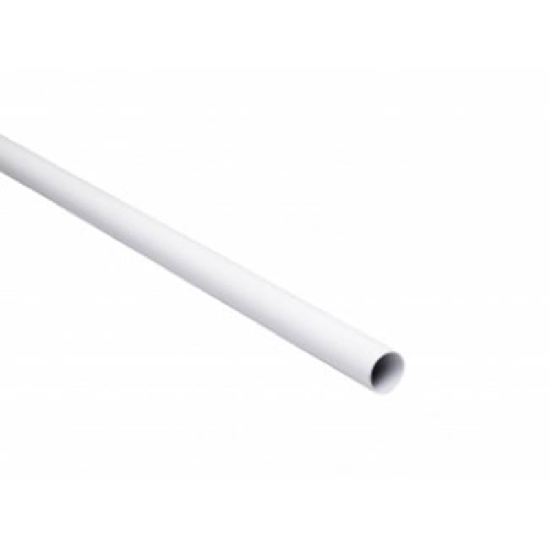 KV CLOSET-PRO HD 0015-6WT Closet Pole, 72 in L, 17 ga Gauge, Steel
