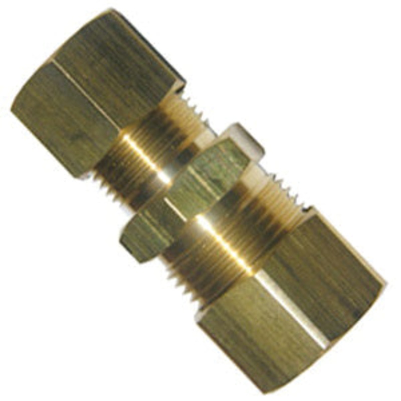 LASCO 17-6247 Reducing Union, 1/2 in Compression x 3/8 in Compression, Brass