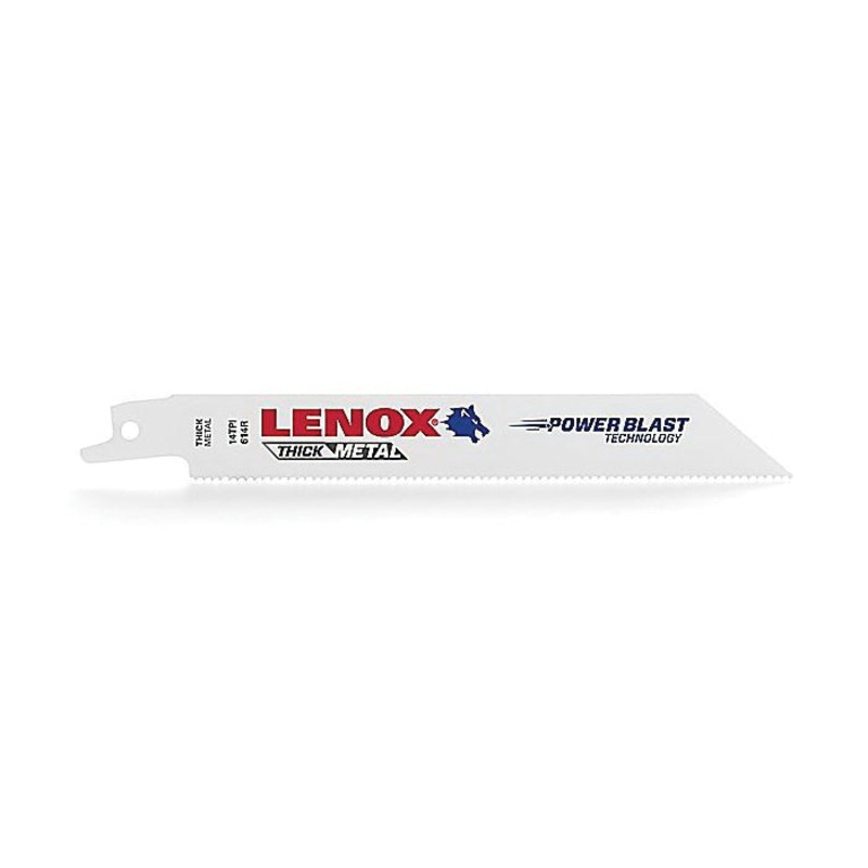 LENOX 20563S818R Reciprocating Saw Blade, 8 in L, 3/4 in W, Straight Cut, 18 TPI, Universal Shank, Bi-Metal Blade